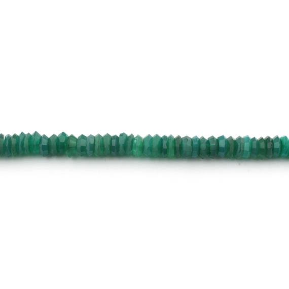 Onyx vert rondelles facettées 9mm-10mm pierre naturelle fil 13.5 pouces SB4545