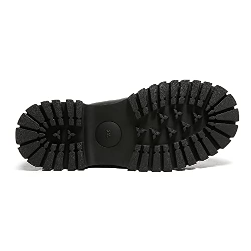 Image of Platform Loafers for Women Chunky Heel Lug Sole Loafers Slip ons Round Toe