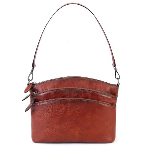 Image of Genuine Leather Purses for Women Vintage Crossbody Bags for Women Hand Bags Women's Shoulder Handbags | Genuine Leather