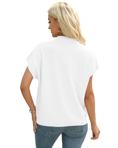 Image of Tanou Womens Sleeveless Sweater Vest Mock Neck Sweater Tank Tops Knit Casual Loose Pullover with Chest Pocket