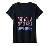 Photo Gallery donna a volte ragazzo o ragazza genderfluid lgbtqia pride bandiera maglietta con collo a v Photo Gallery donna a volte ragazzo o ragazza genderfluid lgbtqia pride bandiera maglietta con collo a v