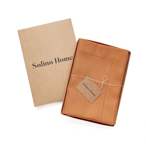 Servilletas de lino hechas a mano con vainica tradicional pack de 4 unidades 5