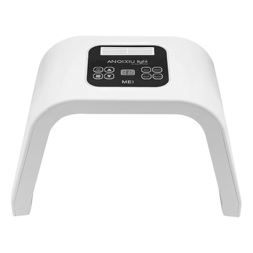 Lampe Led Pour Soins Du Visage Lampe à Masque 7 En 1 Avec Lunettes De Protection Pour Le Visage Convient Aux Salons De Beauté Soins De Santé (Blanc)