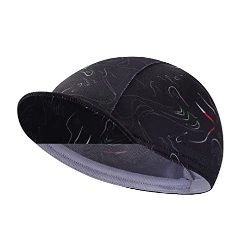 Casquette de cyclisme noire en polyester respirant