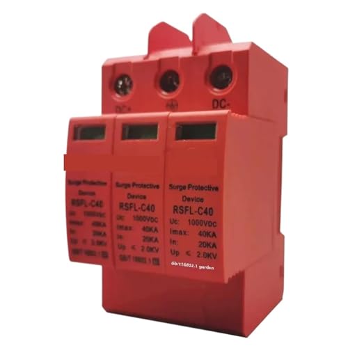 太陽光発電電力サージプロテクター 2P40KA 避雷器 DC1000V 家庭用電圧保護装置(2P40KA DC500V with remote letter)