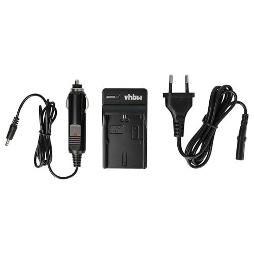 vhbw Cargador Compatible con Canon empuñadura de batería BG E7, BG E6 cámara videocámara/batería + Adaptador Coche + indicador Carga, 8,4 V
