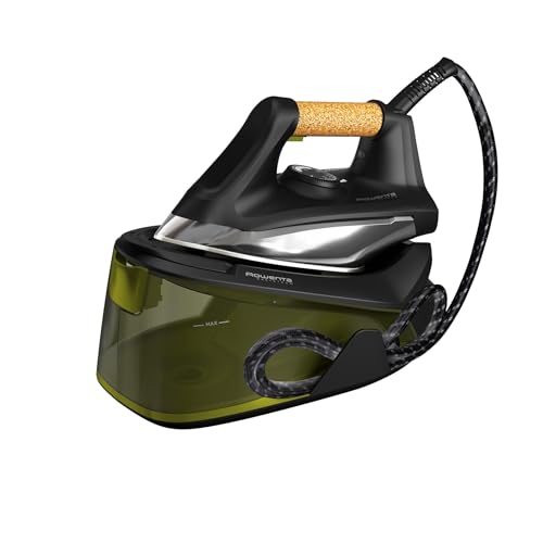 Immagine prodotto: Rowenta VR7360 Easy Steam Generatore a Vapore, Erogazione Continua da 110 G/Min, Getto da 270 G/Min, Riscaldamneto Rapido in 2 Min, Vapore Verticale, Nero/Verde