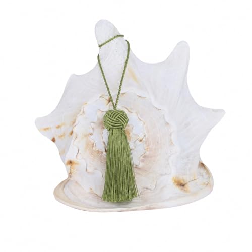 Image of BEL AVENIR 8 Pcs Elegant Polyester Key Tassel Colorful Craft Tassels Charms | Key Tassel for Christmas Tree, DIY Craft Garland Project, Wedding Home Party Decorations, Small Tassel (Green)