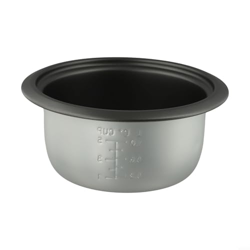 Zeroupshop Cuiseur à riz intérieur avec échelle 1 L antiadhésif casserole de rechange en aluminium Récipient à riz avec poignées pour accessoires de cuisine