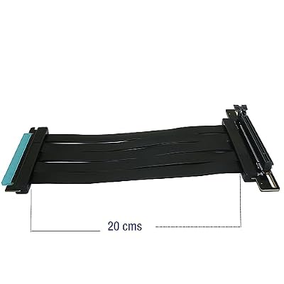 Sintech PCIe 4.0 16X Riser Card,PCI-E Express X16 Extension Cable 90Degree 20cms,Compatible with GTX RTX Radeo Series GPU Card