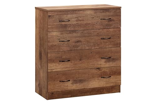 OS Home and Office Furniture Four Drawer Chest in Mountain Oak