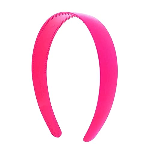 Motique Accessories Hot Pink 1 Inch Plastic Hard Headband with Teeth