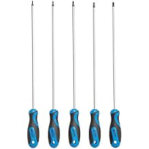ROTATION Extra Long Torx Screwdrivers Set 5pc Set, S2 Steel, blade length 12-inch T15-T30, plus Long star Screwdrivers, 5-Piece Set