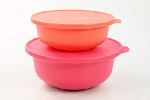 Tupperware Aloha Bol 2 L Rose Clair + 1 L Saumon 36343