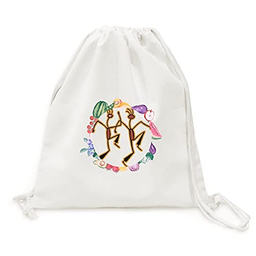 Sac en tissu pliable Egypte danse drôle cabas réutilisable courses