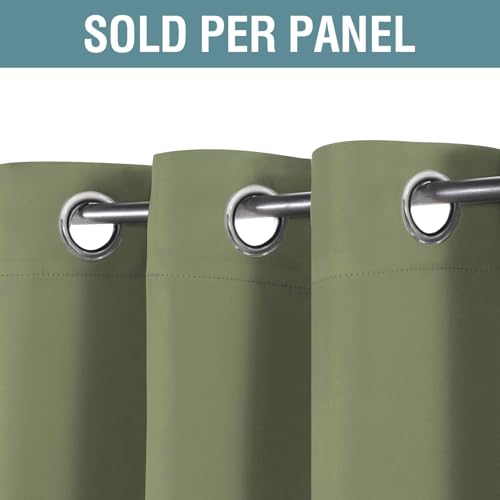 Image of H.VERSAILTEX Blackout Curtain for Living Room Thermal Insulated Window Treatment Curtain Extra Long 63 inch Length Energy Saving Solid Grommet Top Blackout Drape, One Panel, Sage, 52 inch W x 63 inch L