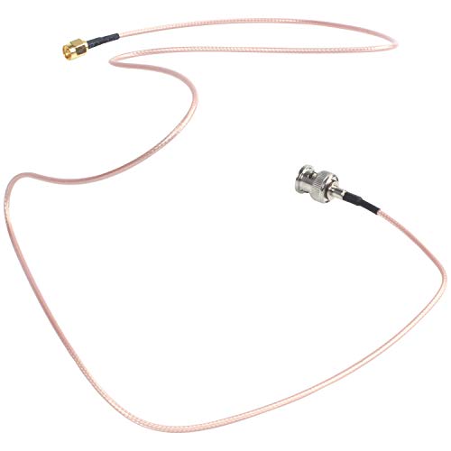 Pasuihcay 3 feet SMA Male Plug to BNC Male RF Pigtail Jumper Caxial Cable RG316 1m, Champagne Gold