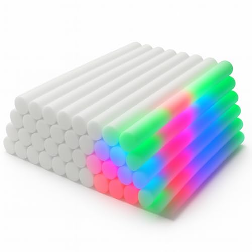 zenda club® Bâton Lumineux LED en Mousse Multicolore 48 cm (30 Pièces) – 3 Modes Clignotants...
