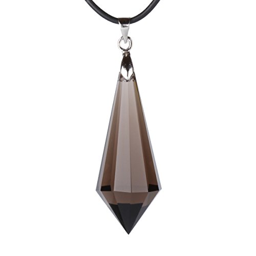MATT HANN Necklace Pendulum Amulet Pendant Grounding Stone Protection (Crystal Pattern A)