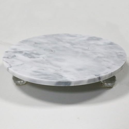 Plateau décoratif en marbre rond multifonctionnel MAGICLULU pour snacks et pâtisseries - 7