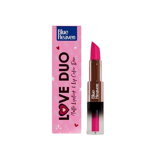 Image of Blue Heaven Love Duo 2 in1 Dual Sided Lipstick for women | Non Transfer| Hydrating and Long Lasting Upto 12 hrs | Soft Matte Finish formula - 20 |1.5ml + 4g