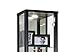 K-Möbel Vitrina de Vidrio en Negro (176x37x33 cm) con 4 estantes de...
