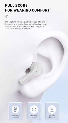 Image of TM12 Gaming TWS Earbuds - Ultra Low Latency 40ms, Bluetooth v5.3+ENC for Clear Calling, 40Hrs Playtime, Bass Boosted, Premium Wireless Headphone, Touch Control, IPX4 & Voice Assistance. White