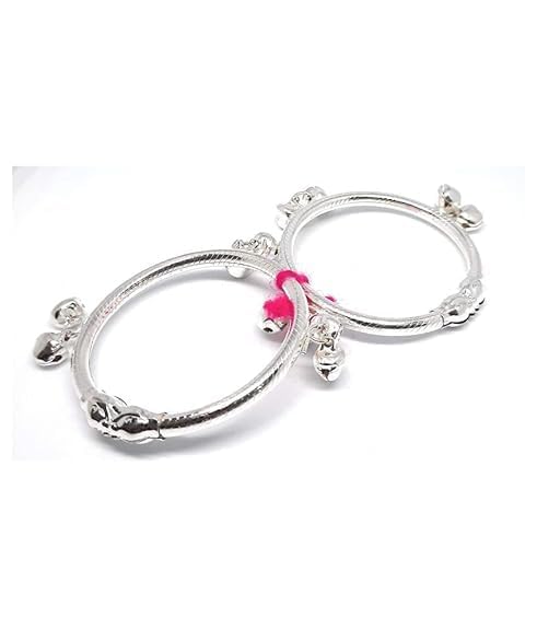 White Metal PLain Kada Pair Nazariya Nazarbattu Bachon Ke Liye Nazar Battu churi Plain Kada (Pair) Churi Bangle Churiyan Bangles.2