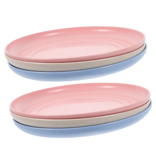 ifundom 6Pcs Cat Dish Feeding Bowls for Wet Dry Food Whisker Fatigue Friendly Cat Plates Stackable Design for Legged Cats Easy to