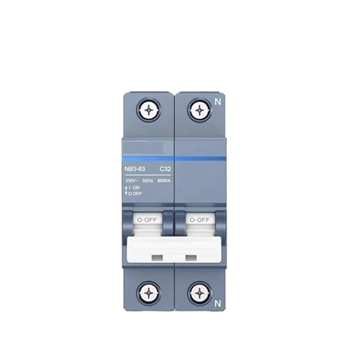 Disjoncteur miniature NB3 2P 63A pour circuit électrique domestique AC 230V 400V