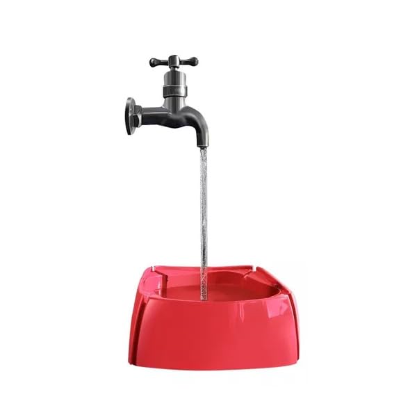 Bebedouro Torneira Magica Automatico Gato Fonte 1 Litro 127/220v Mec Pet Vermelho