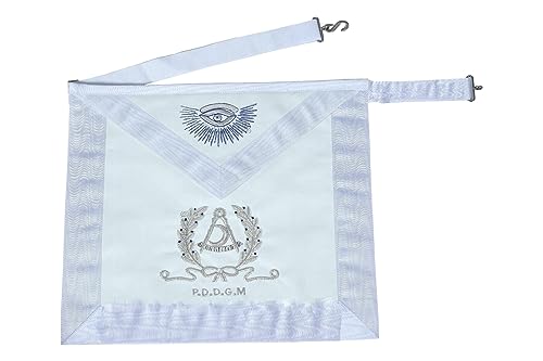 JTM VINTAGE MASONIC Past District Deputy Grand Master 100% Lambskin Apron P.D.D.G.M