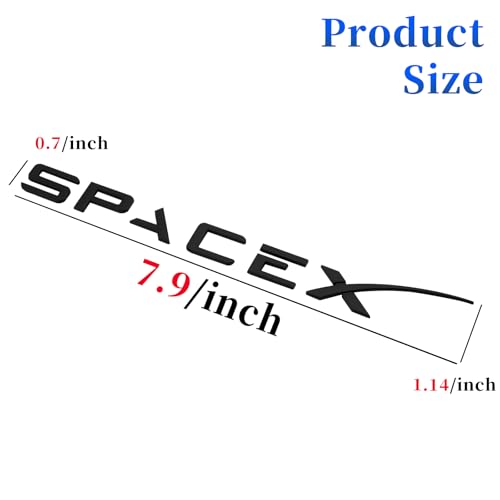 Image of Space Emblem Sticker for Model 3 Model Y, 3D Raised Tailgate Letters Badge Sticker for Car Rear Trunk Compatible with Tesla Model 3 /Y /S /X Cybertruck Decals Decorative Accessories-Matter Black