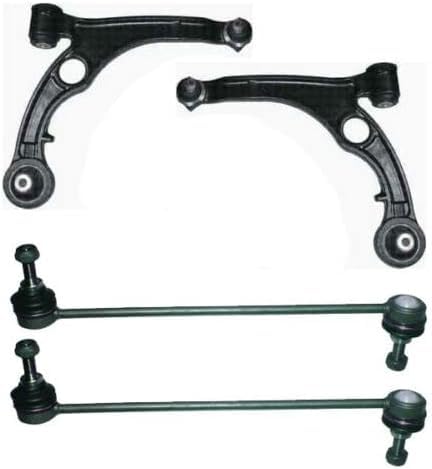 AOQ-KIT 2 BRACCI SOSPENSIONE ANTERIORE DES.DX E SIN. SX C/PUNTONI STABILIZZATORI, COMPATIBILI CON FIAT STILO 192 DAL 10/2001> (foro fissaggio telaio 14mm)