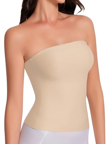 Artdear Tube Tops for Women, Sexy Y2K Crop Top Double Lined Strapless Tank Summer Going Out Tops Air Touch Fabric