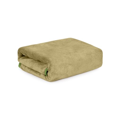 Image of HOUSSE Premium Microfiber Bath Towel - Extra Large 75x150cm Quick Dry Towels for Women Men & Kids | Super Soft Plush 550 GSM | Ultra Absorbent for Home Swimming Sports & Travel (Plantation)