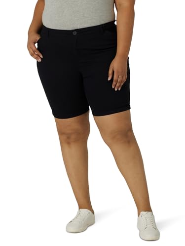 Lee Women's Plus Size Legendary 9" Chino Bermuda Short Black 22 Plus - image 1