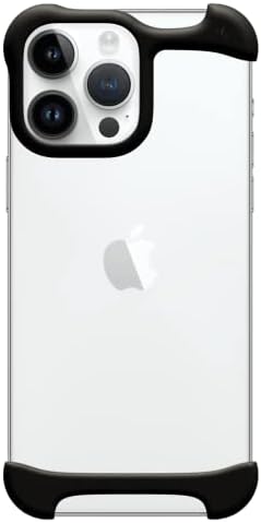 Arc Pulse Designed for iPhone 14 Pro Phone Case (2023), Sleek Minimalist Protective Shock Absorption Aerospace Grade Aluminum Shells + Elastomer Inlays Easy Fit 6.12 inch (Aluminum Matte Black)