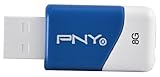 PNY Compact Attaché 8GB USB 2.0 Flash Drive (Blue) Model P-FD8GBCOMB-GE