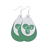 🍀🍀 Klassisch und aussagekräftig: Die grünen Shamrock-Ohrringe sehen klassisch aus und haben ein Shamrock-Design. Glück, wenn Sie sie tragen. Die grünen Shamrock-Ohrringe sind für die meisten Frauen geeignet und können mit allen Arten von Kleidern oder Pullovern kombiniert werden, um einen bezaubernden Look zu erzielen.