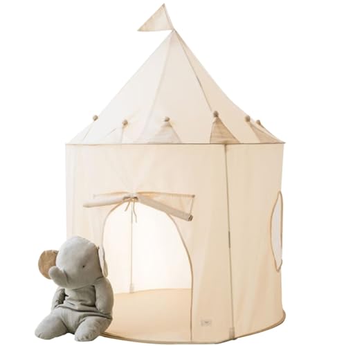 3 Sprouts - Tente de Jeu Enfant Intérieure et Extérieure, Cabane Enfant, Château, Maison de Jeu, Tentes de Jardin - Beige