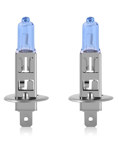 Image of NEWBROWN H1 Headlight Bulb H1 Halogen Headlight Bulb 5000K Super White Light Long Life Replacement P14.5S 12V /55W (H1, 2 Pack)