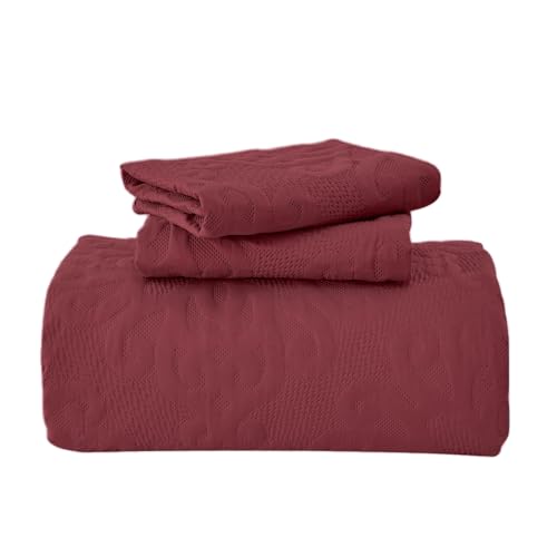 Image of Kingnex Oversized King Bedspreads 128x120 Burgundy