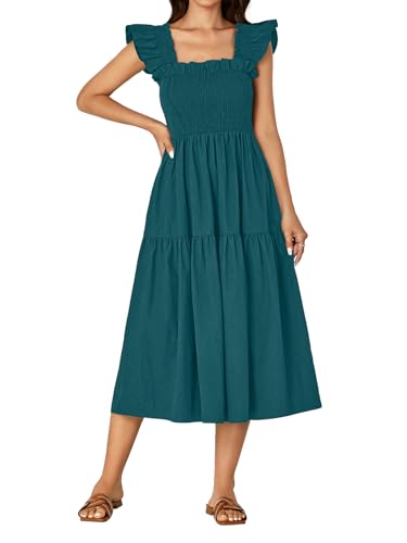 Image of Rooscier Women's A Line Smocked Midi Dress