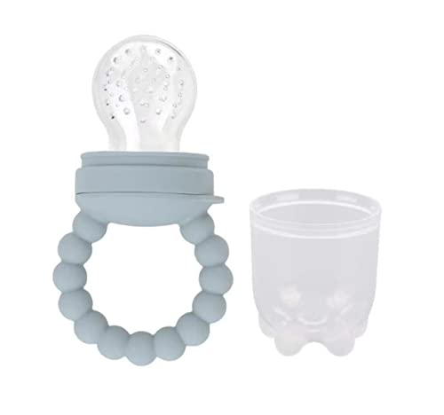 Image of Baby Food /Fruit Feeder (Blueberry) 3 Pack Infant Fresh Fruit Silicon Feeder Pacifier Teether BPA Free 3 Feeders Included with Extra Silicone sac's and Storage Cap