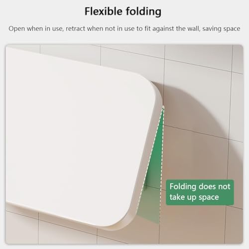 Folding Wall Drop Leaf Table Metal Wall Mounted Drop Leaf Table Wall Mounted Desk Laundry Folding Table Writing Desk for Wall Foldable Computer Desk Wall Mount(40X40cm)