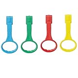 4 Pcs 4 Color Walk Assistant Plastic Crib Pull Rings for Pull Up Rings Cot Hanging Rings for Infant Toddler Practice Tool (4, 7.5 inch)