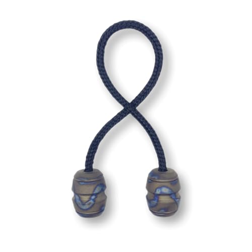 LXQQFUN EDC Titanium Alloy Fidget Beads Parachute Cord Lanyard Beads Skill Toys Worry Fidget Beads Leisure Toys Suitable for Many Scenes (Flame Texture)