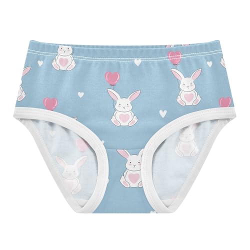 Wusikd Bunny Rabbits Girls' Underwear Cotton Cute Balloons Girls Briefs Soft Toddler Underwear 5T
