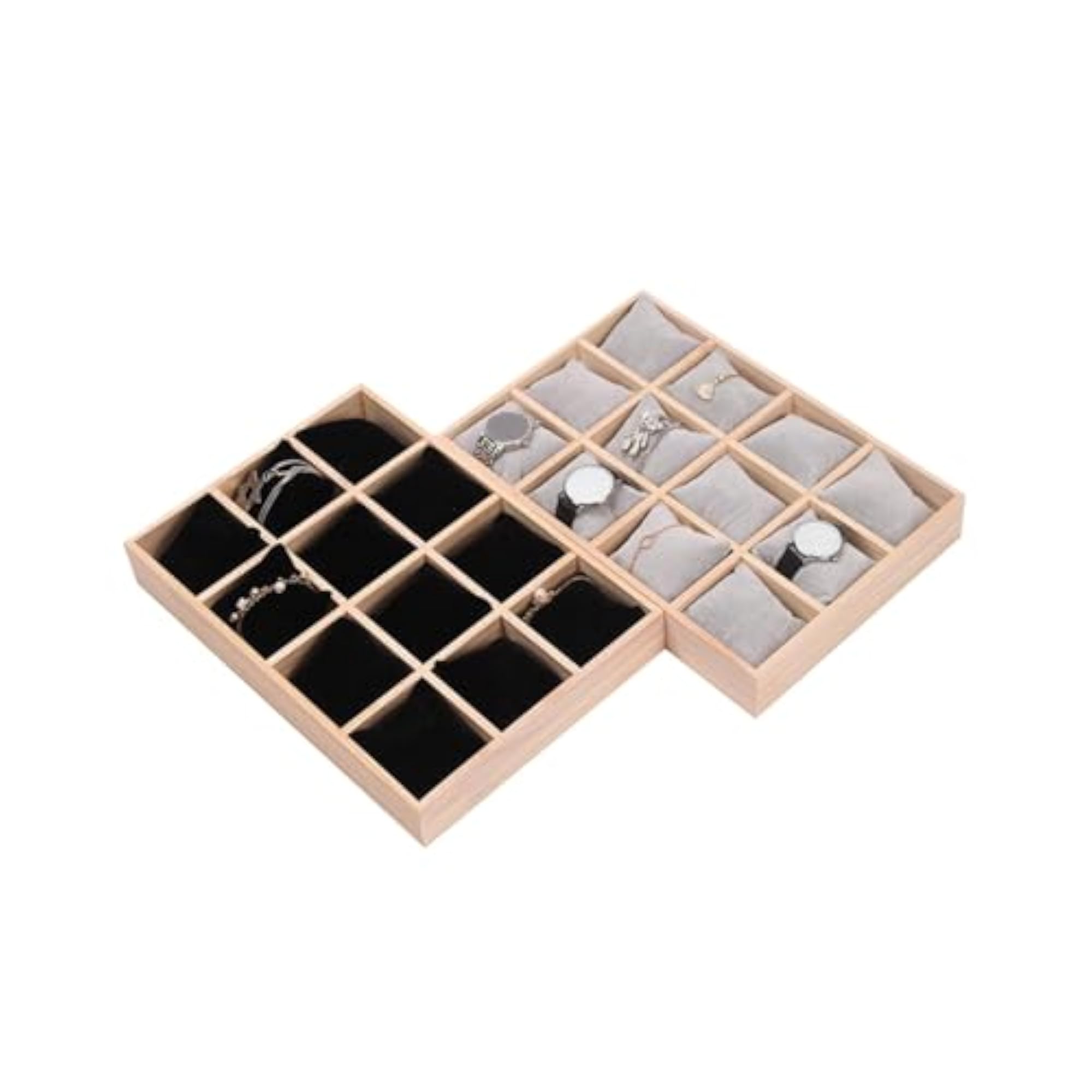 Watch Display Tray, Wood Bracelet Display Showcase